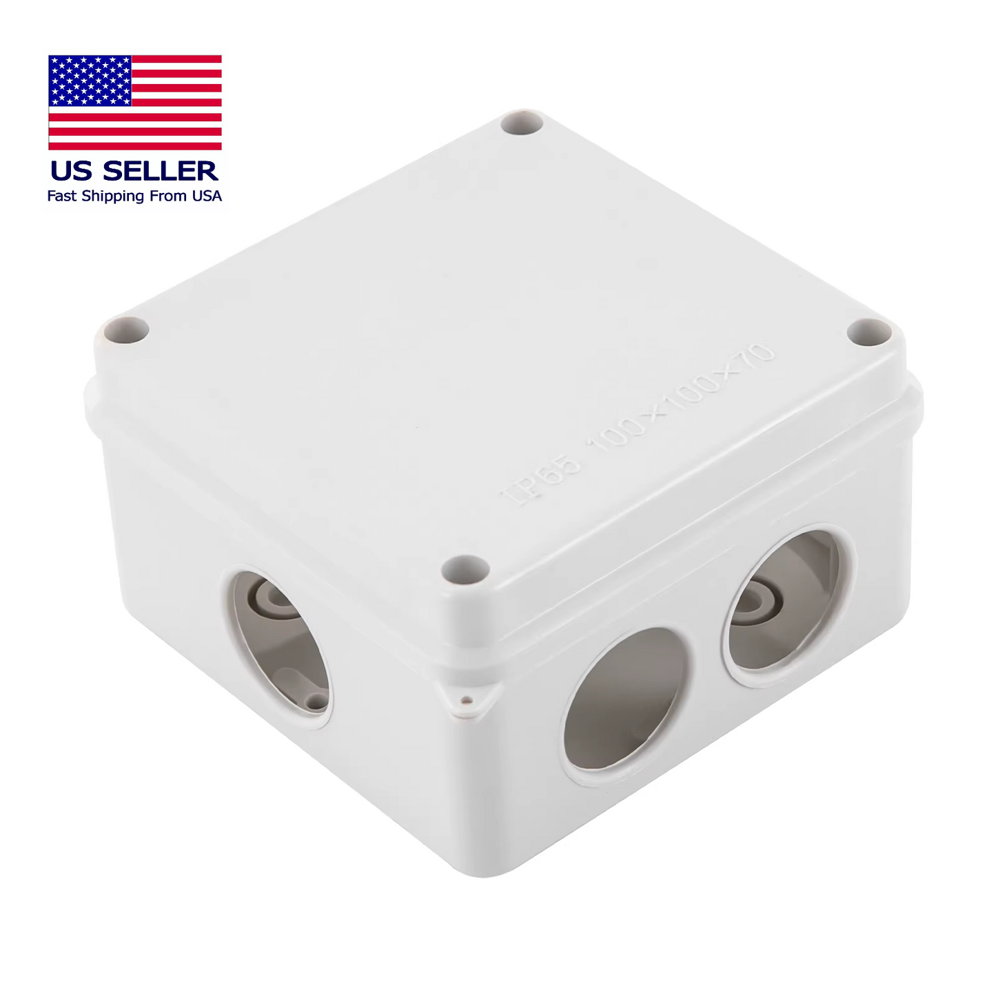 Dustproof ABS Plastic Junction Box 3.9"x3.9"x2.8" Indoor Electrical Enclosure