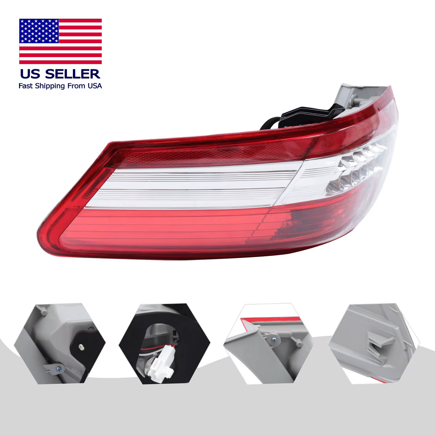 Right Passenger Tail Light for 2010-2011 Toyota Camry – Halogen Rear Lamp Assembly