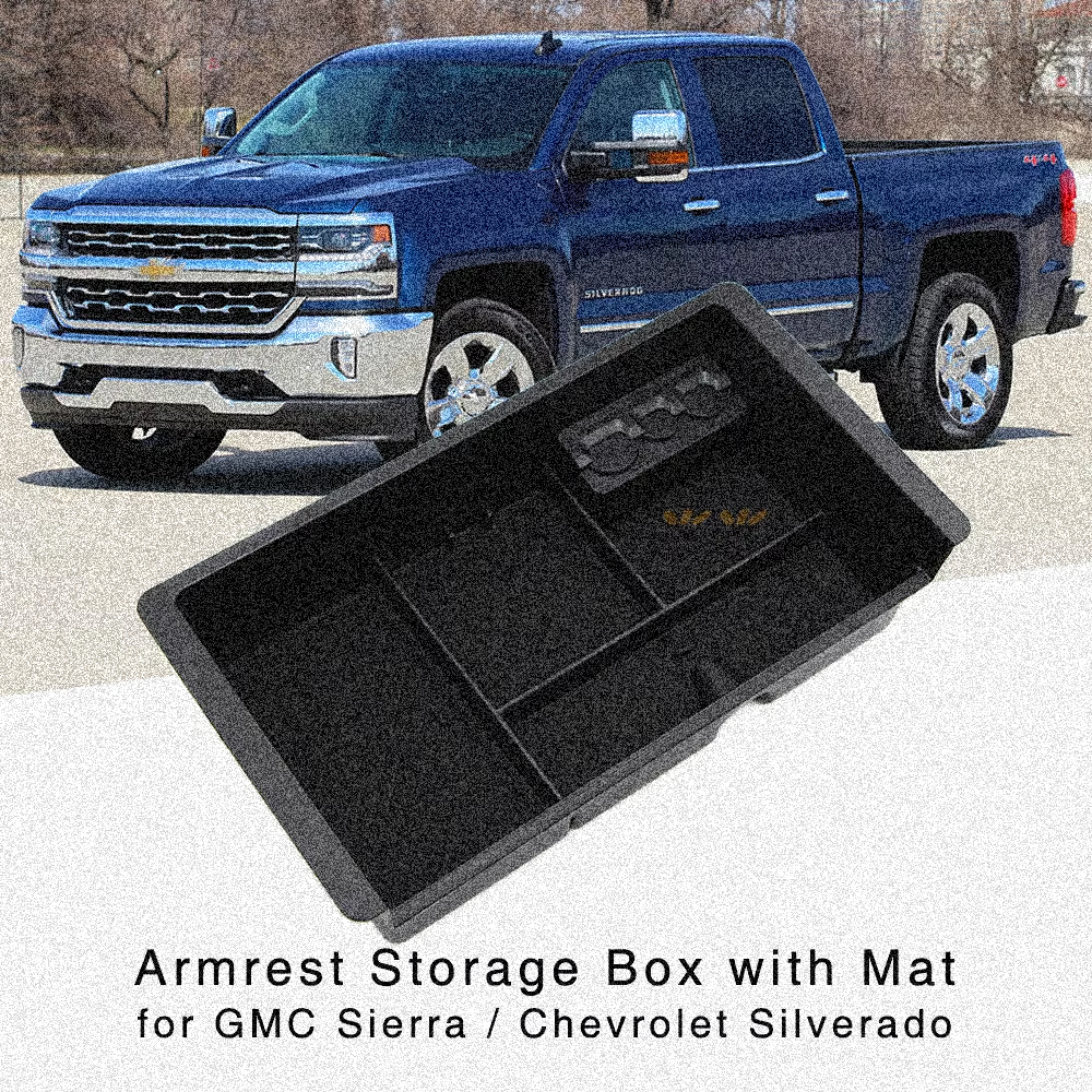 Armrest Storage Box for GMC Sierra, Chevrolet Suburban & Tahoe (2014-2020)