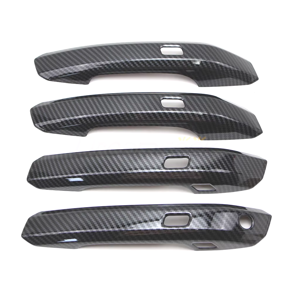 Car Door Handle Cover Trim for Audi Q5 A4 B9 A5 F5 2017-2022 Carbon Fiber Style