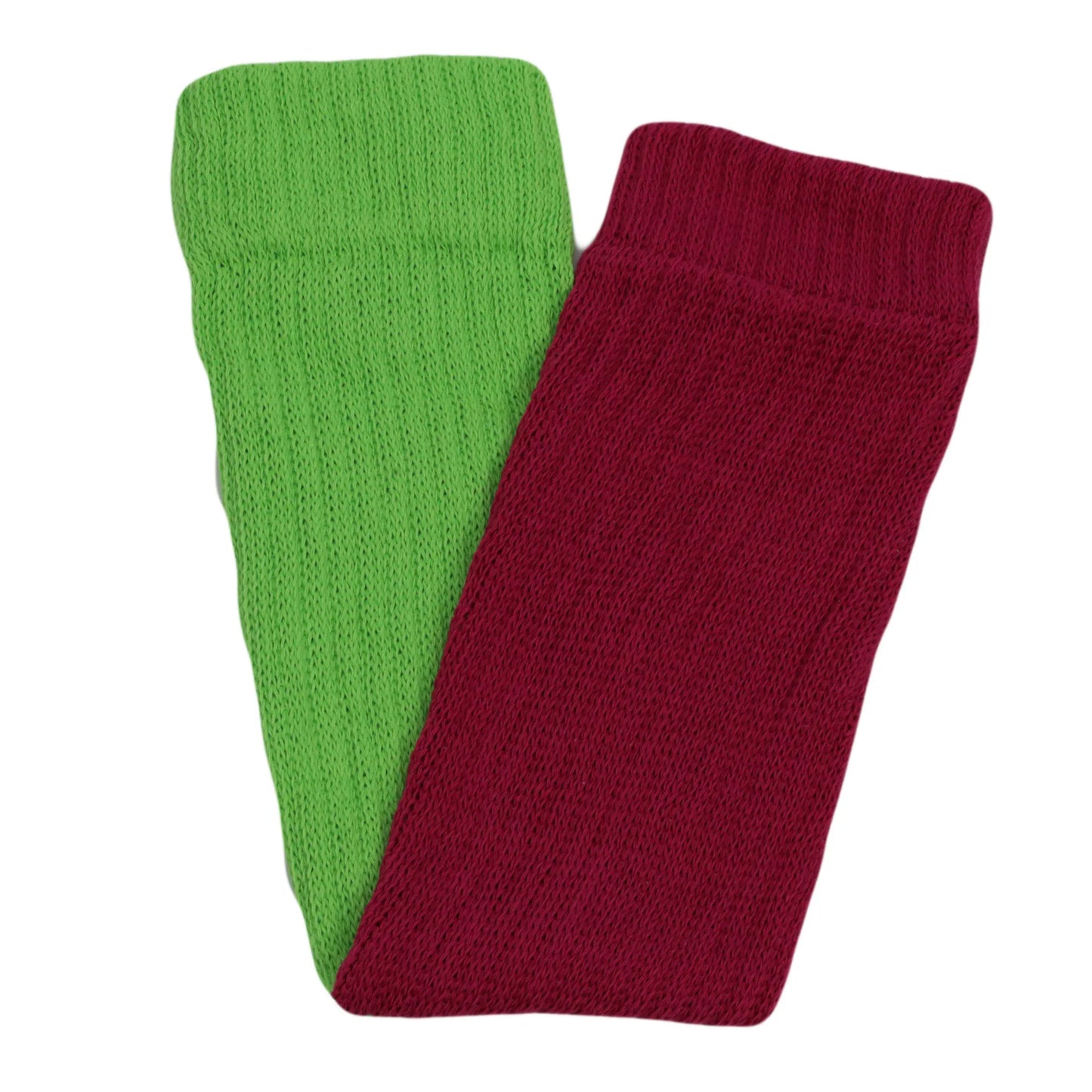 Women’s Colorful Baggy Leg Warmers, 100% Cotton, 1 Pair, Retro Style