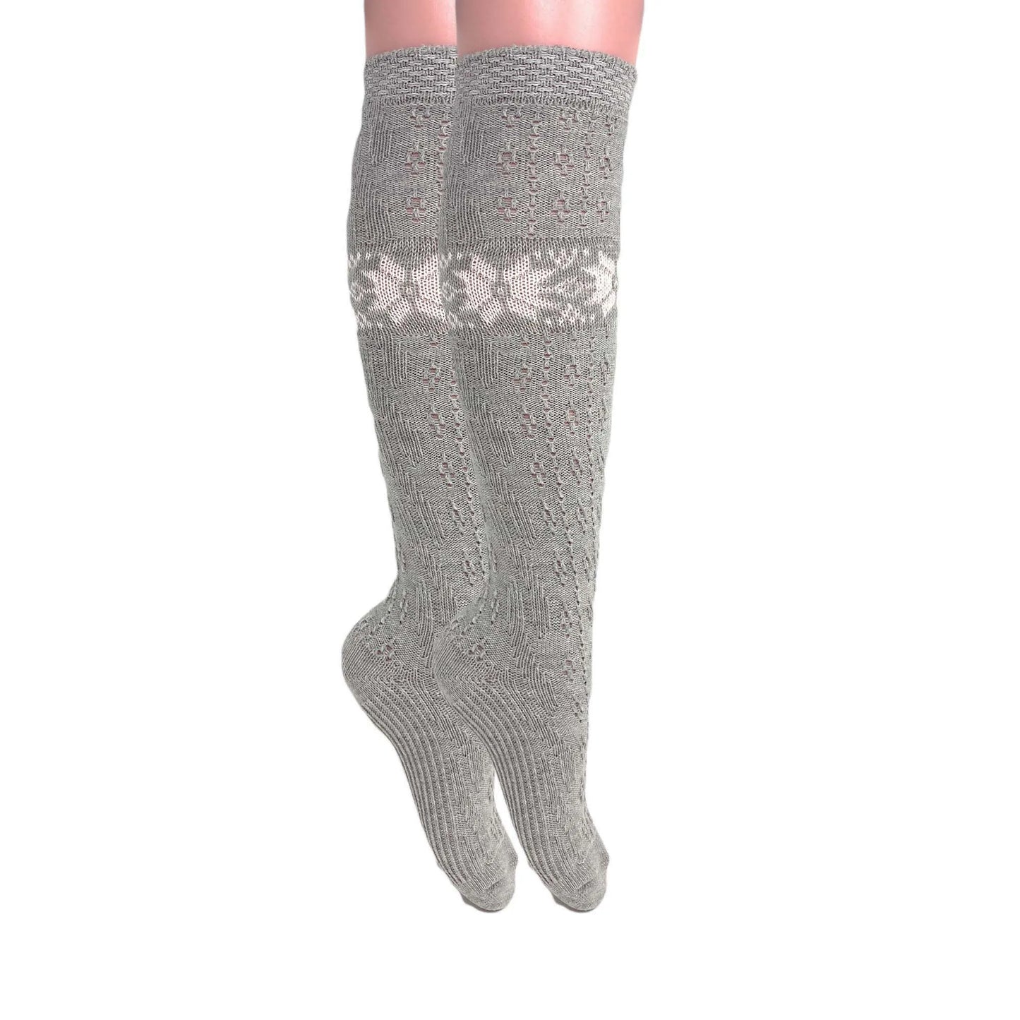 Cotton Knee High Knitted Socks for Women 1 Pair