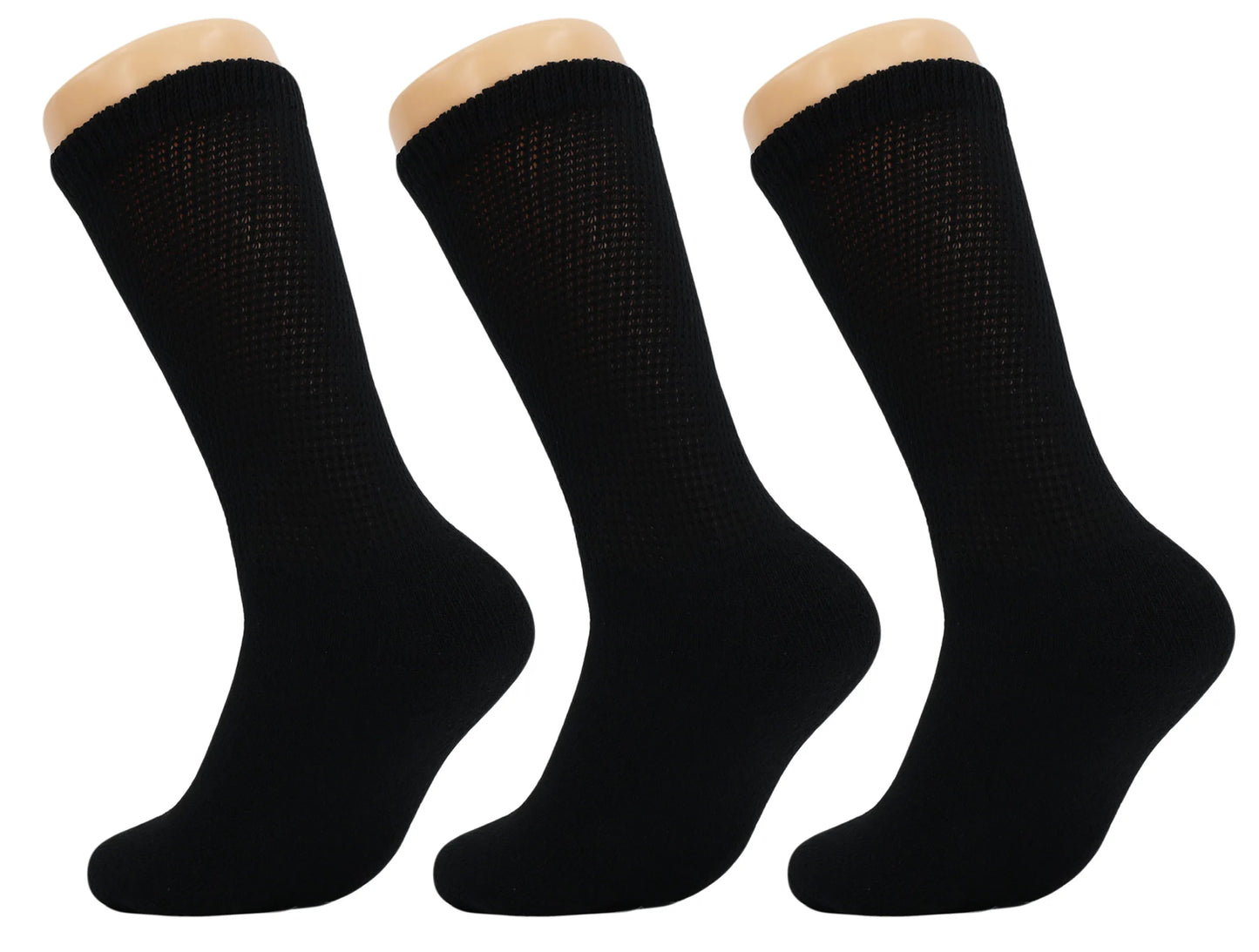 Diabetic Crew Loose Fit Socks with Non Binding Top 3 Pairs