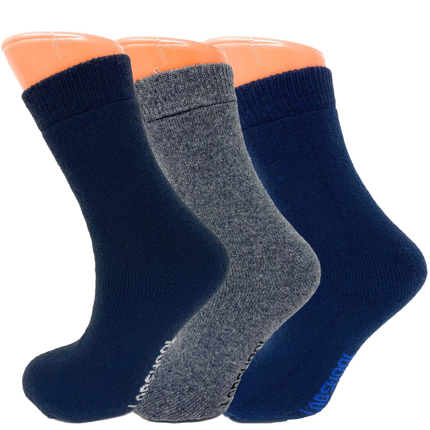 Women's Thermal Crew Socks for Winter - Warm Wool Insulated, 3 Pairs, Size 5-7