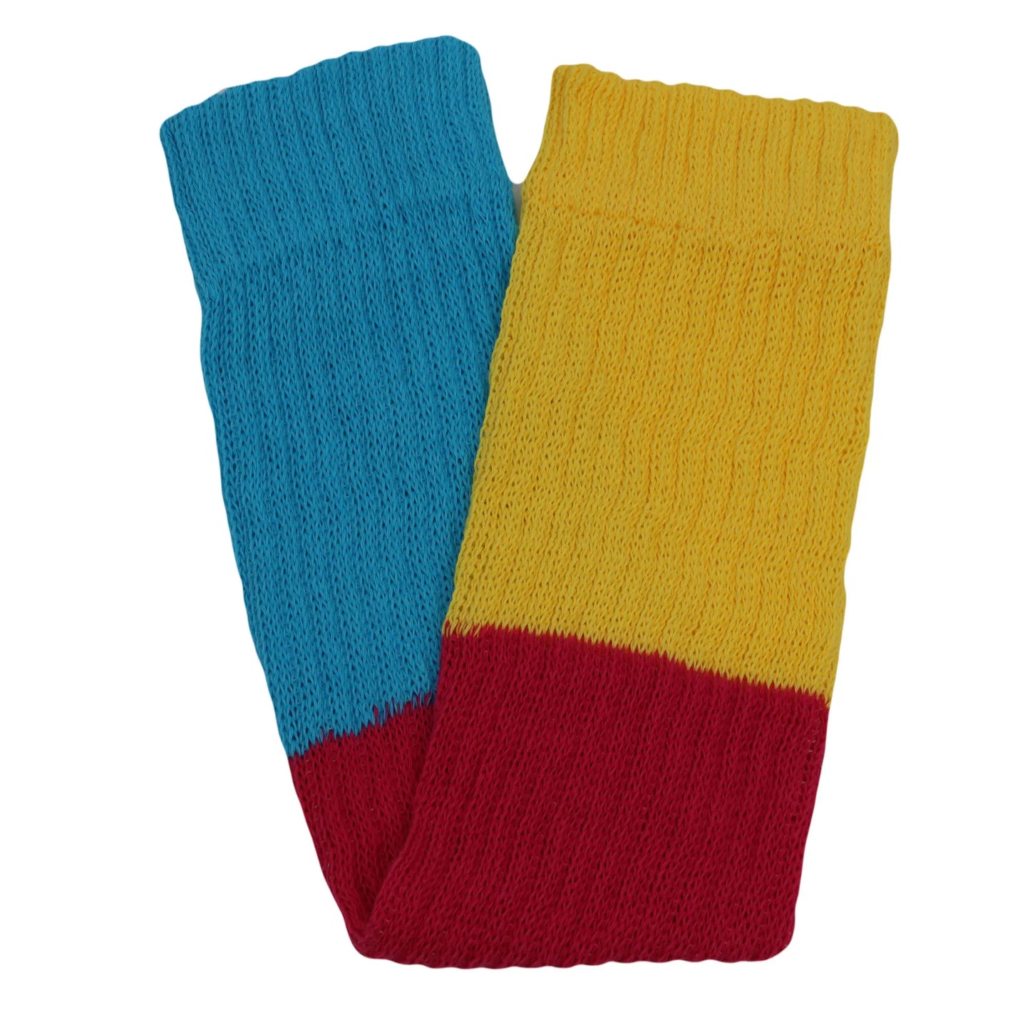 Women’s Colorful Baggy Leg Warmers, 100% Cotton, 1 Pair, Retro Style