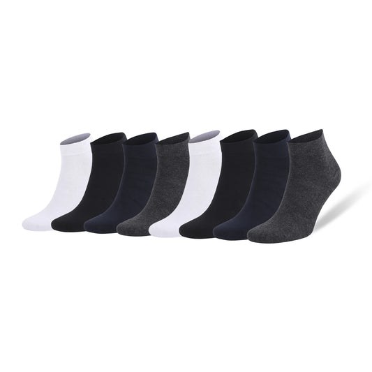 Bamboo Low Cut Ankle Socks for Men 8 Pairs Breathable and Odor Free with Gift Box