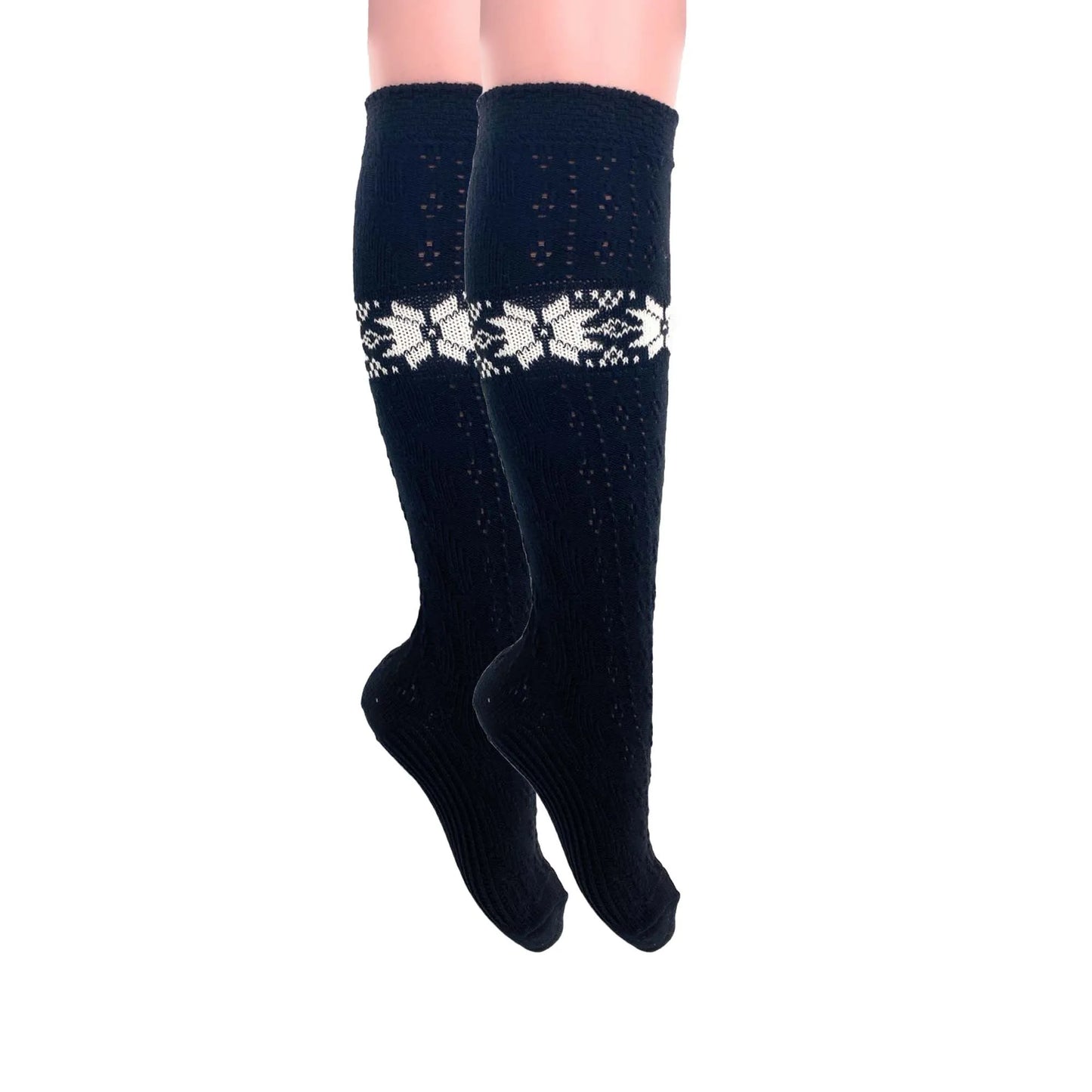 Cotton Knee High Knitted Socks for Women 1 Pair