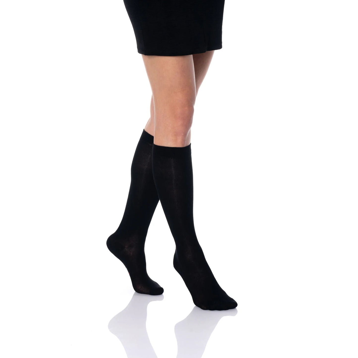 Women's Knee High Socks 3 Pairs Combed Cotton Over The Calf Long Socks