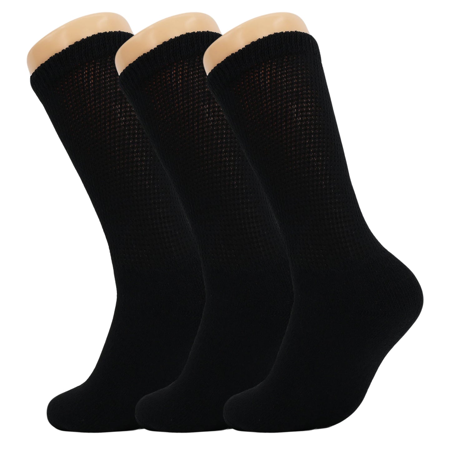 Diabetic Crew Loose Fit Socks with Non Binding Top 3 Pairs