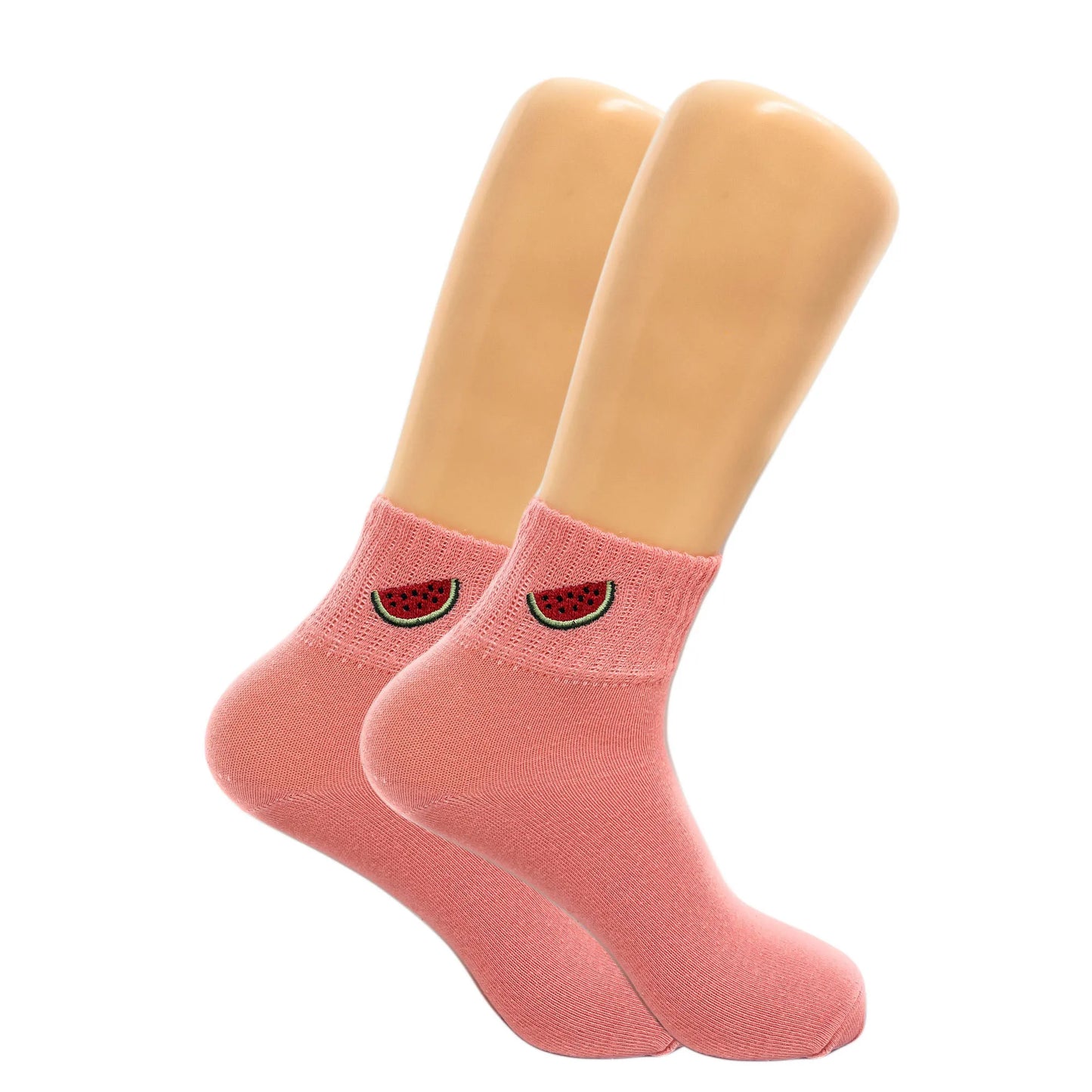 Fruit Ankle Socks for Women Cotton Mini Half Crew Socks 6 Pairs