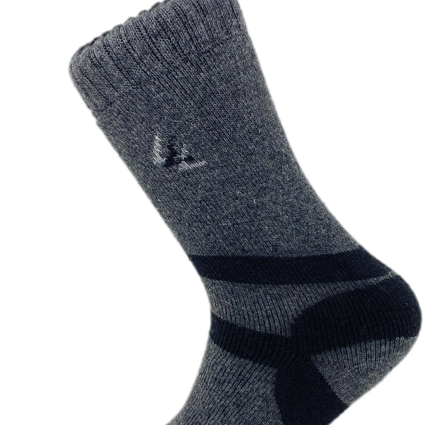 Thermal Socks for Men Winter Wool Crew Socks Gray 1 Pair Size 10-13