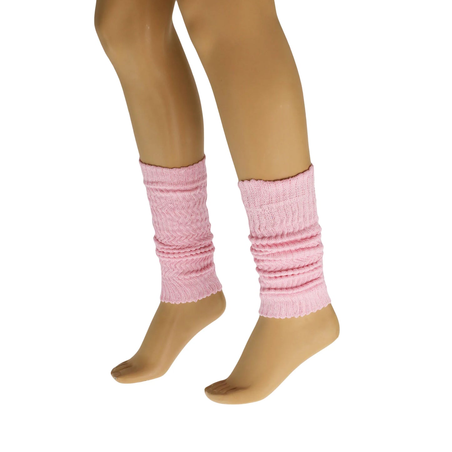 Women's Cotton Knitted Leg Warmers, Retro Style, 1 Pair, 20 Inches, Multiple Colors