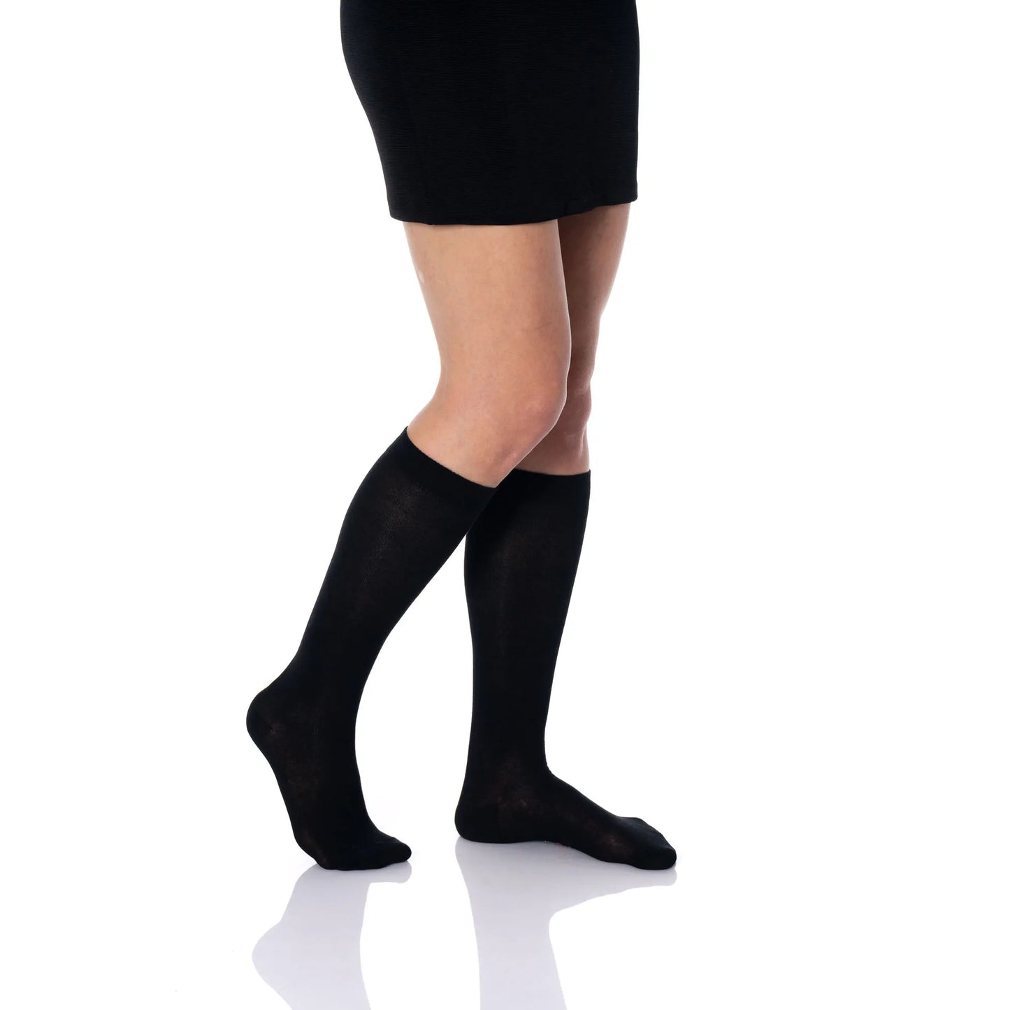 Women's Knee High Socks 3 Pairs Combed Cotton Over The Calf Long Socks