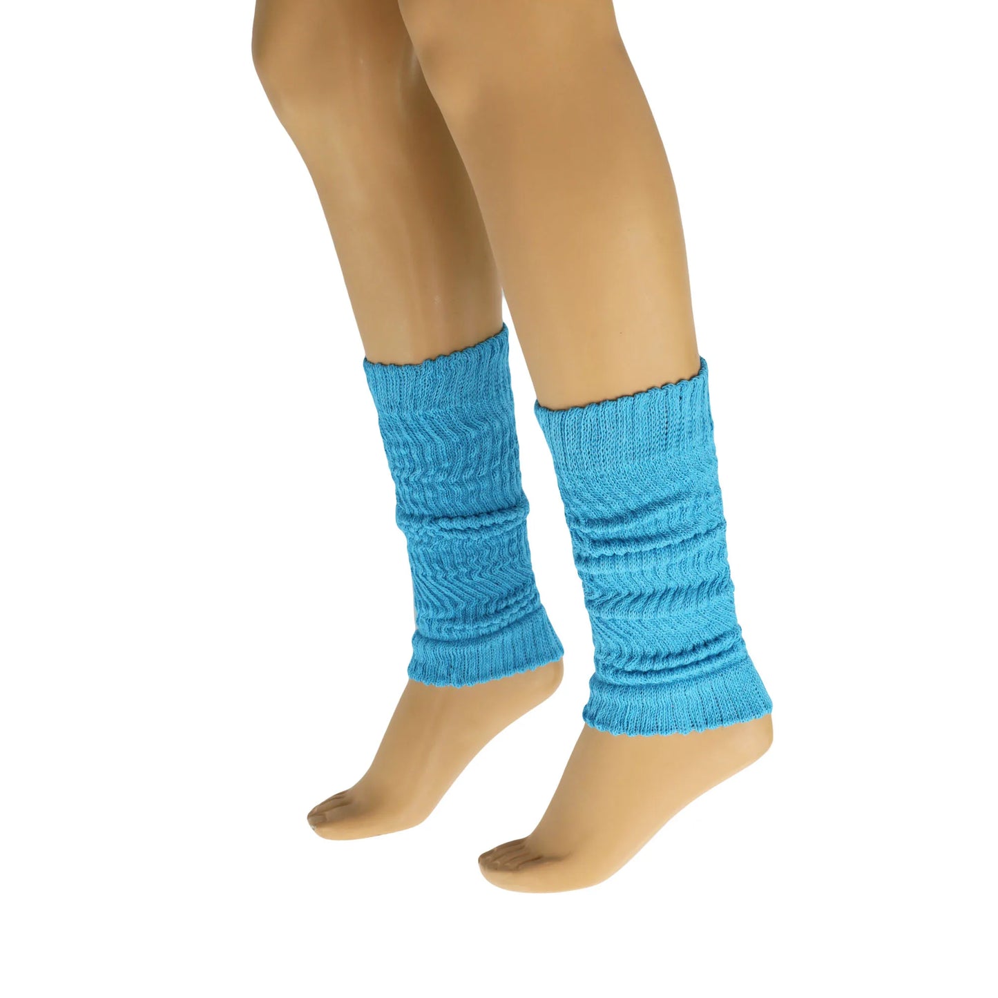 Women's Cotton Knitted Leg Warmers, Retro Style, 1 Pair, 20 Inches, Multiple Colors