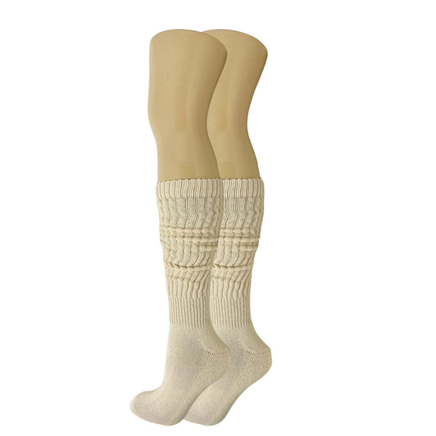 Stylish Scrunch Knee-High Socks for Women - Comfortable Knit Crew Socks, 1 Pair