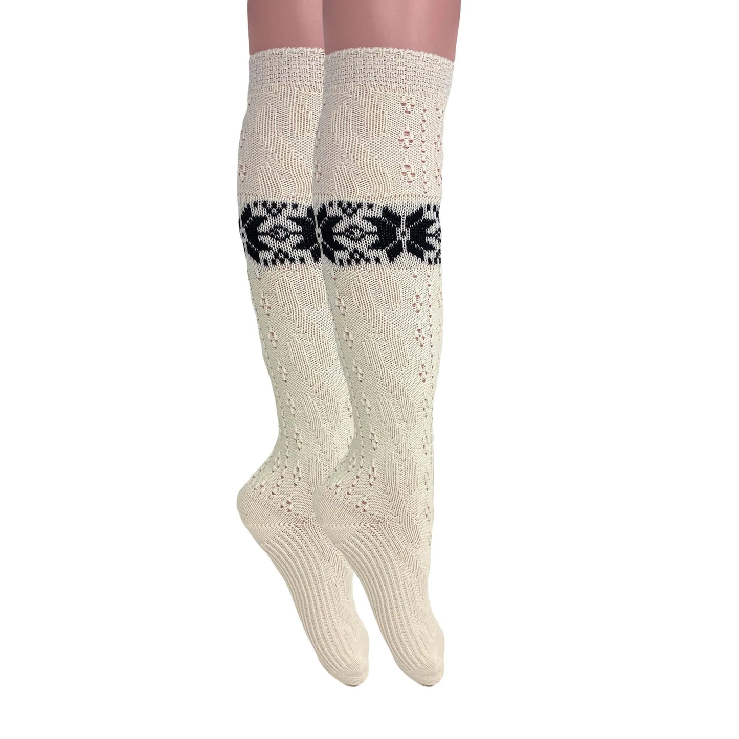 Cotton Knee High Knitted Socks for Women 1 Pair