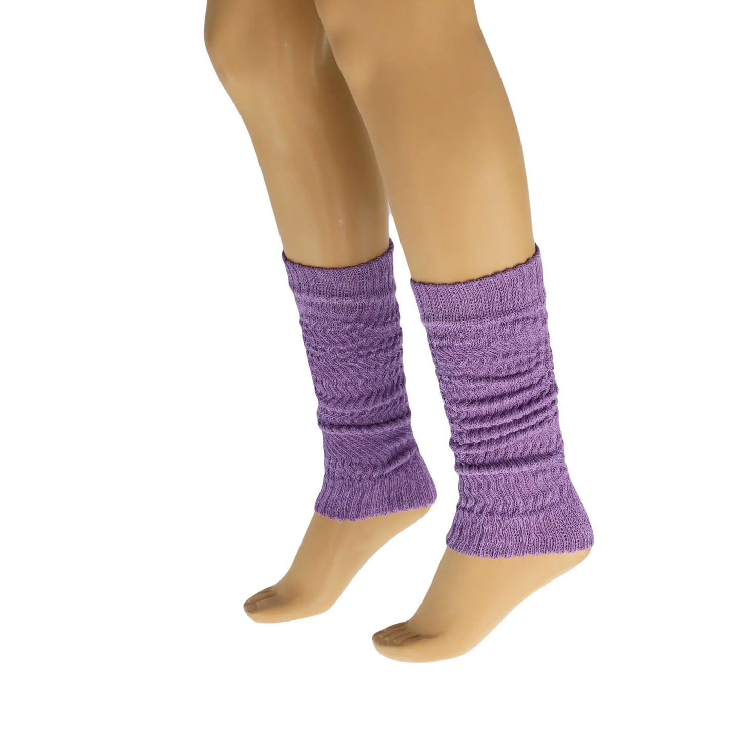 Women's Cotton Knitted Leg Warmers, Retro Style, 1 Pair, 20 Inches, Multiple Colors