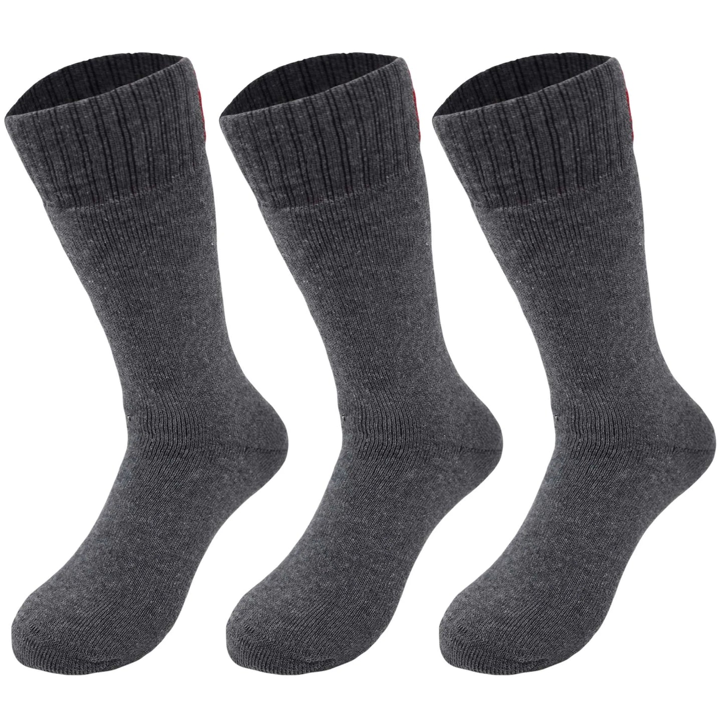 Men's Thermal Insulated Socks, Reinforced Toe and Heel, 3 Pairs, Size 8-11.5