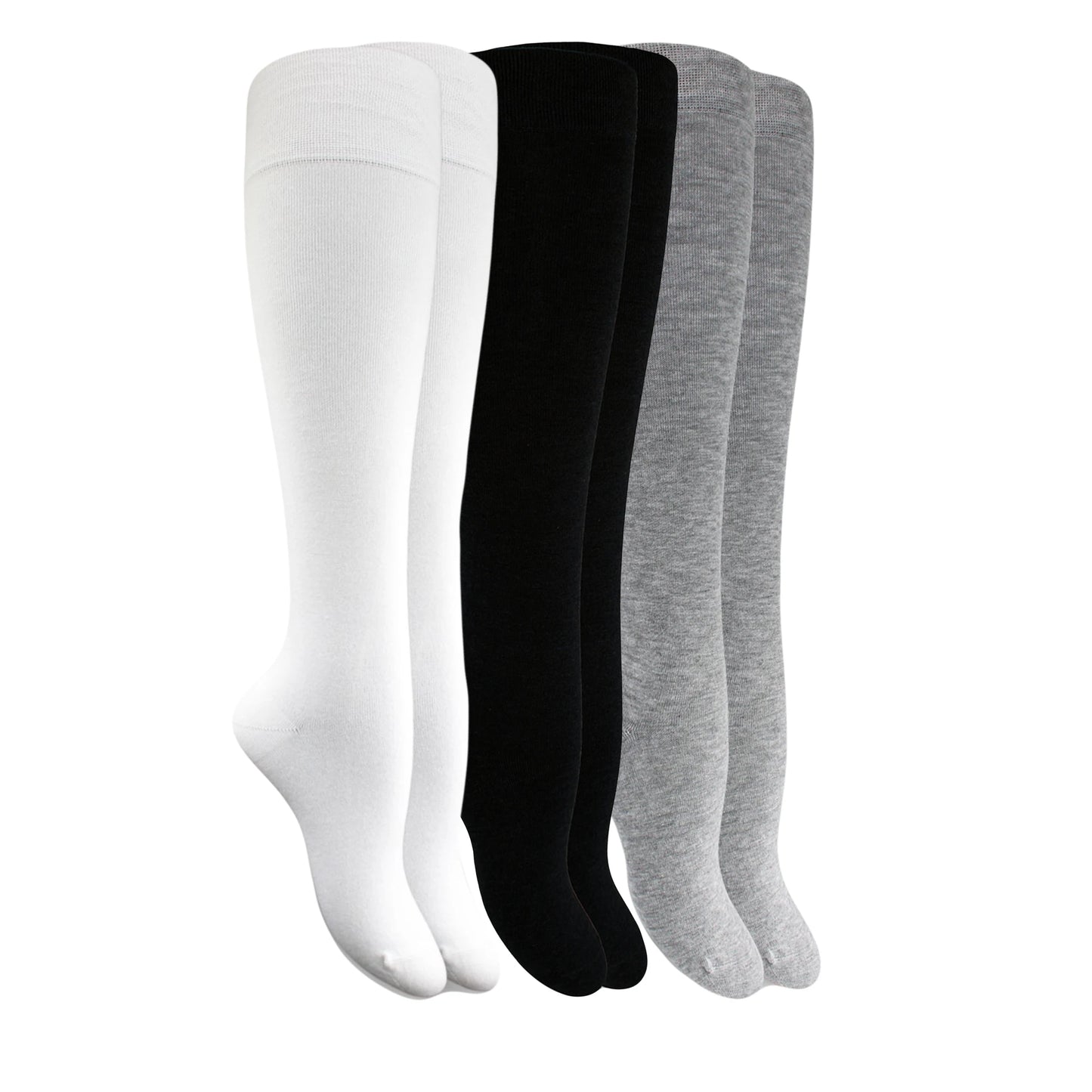 Premium Bamboo Knee High Socks for Women - Comfortable Dress Socks, 3 Pairs