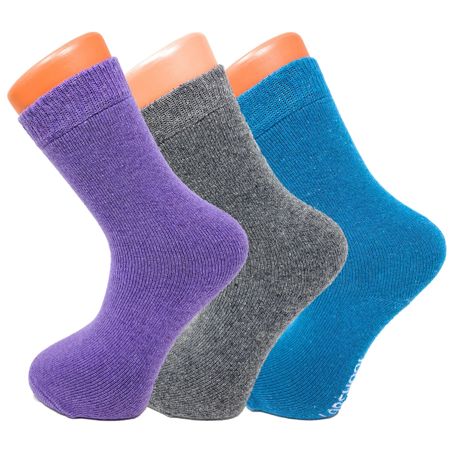 Women's Thermal Crew Socks for Winter - Warm Wool Insulated, 3 Pairs, Size 5-7