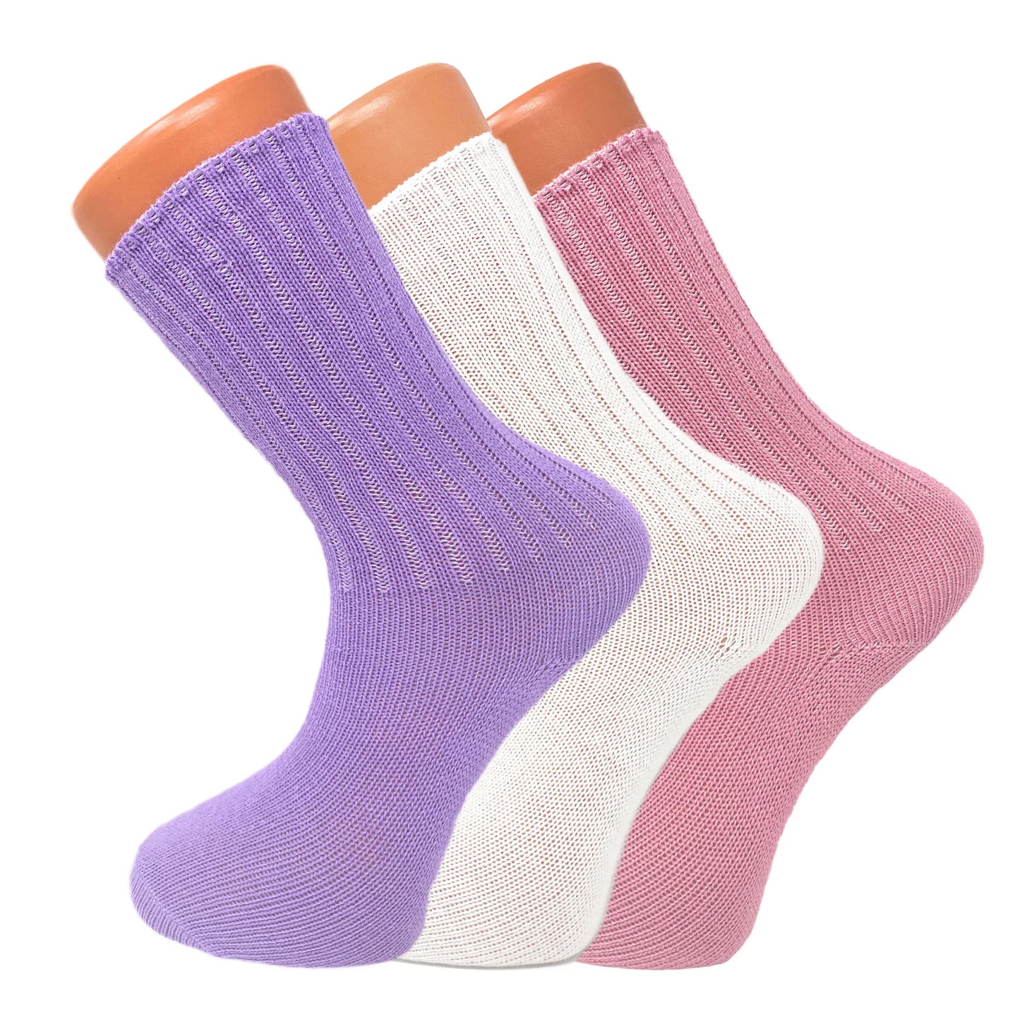 Women’s Loose Fitting Crew Sleep Socks, Cozy & Breathable, 3 Pairs, Size 5-10