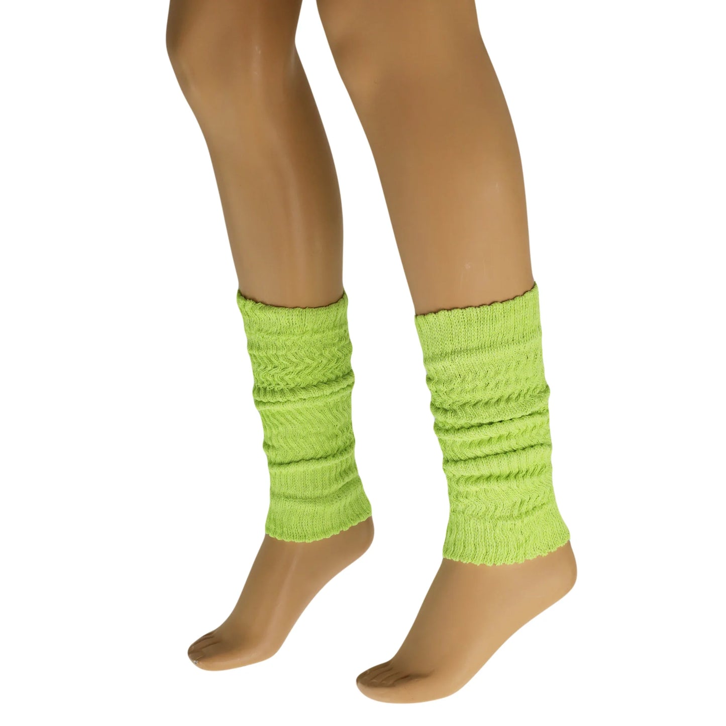 Women's Cotton Knitted Leg Warmers, Retro Style, 1 Pair, 20 Inches, Multiple Colors