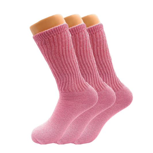 Mid Calf Cotton Crew Socks for Women 3 Pairs Shoe Size 5 to 10