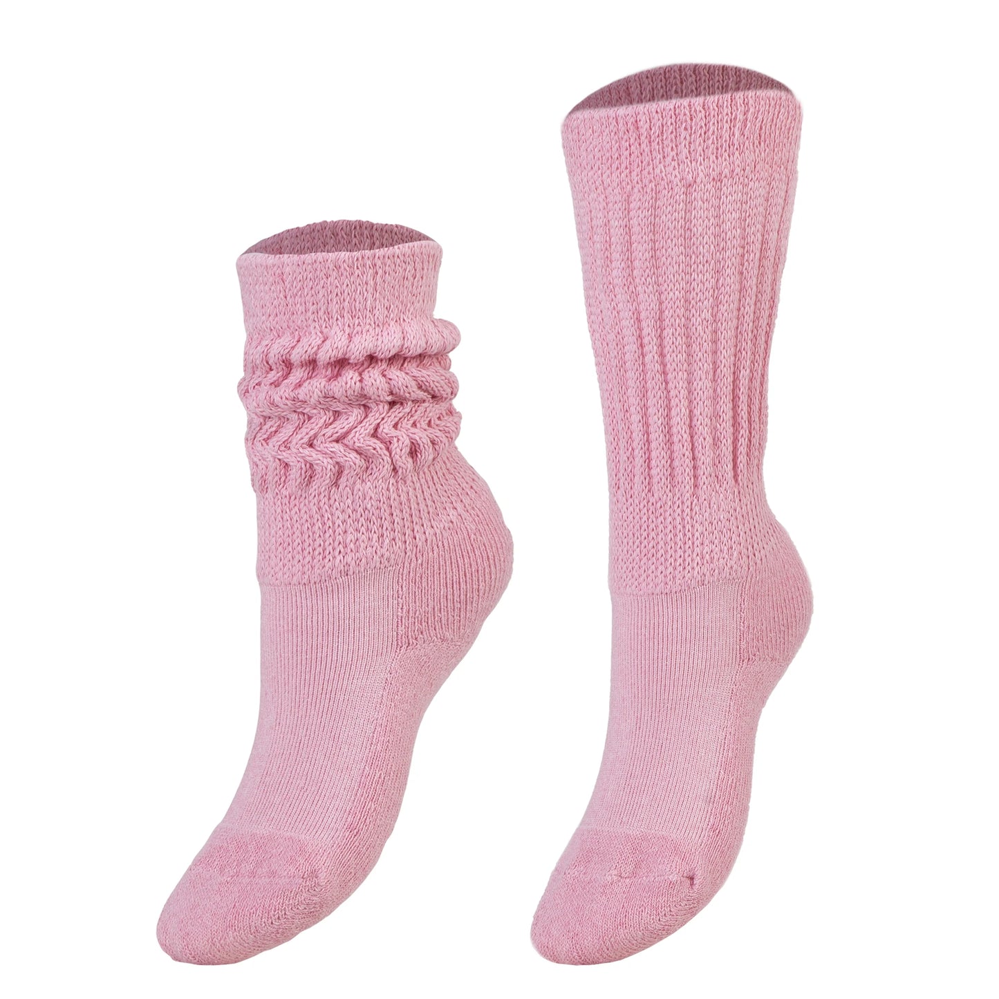 Kids Knee High Slouch Socks - Cotton Scrunch Socks, 1 Pair, Ages 3-15