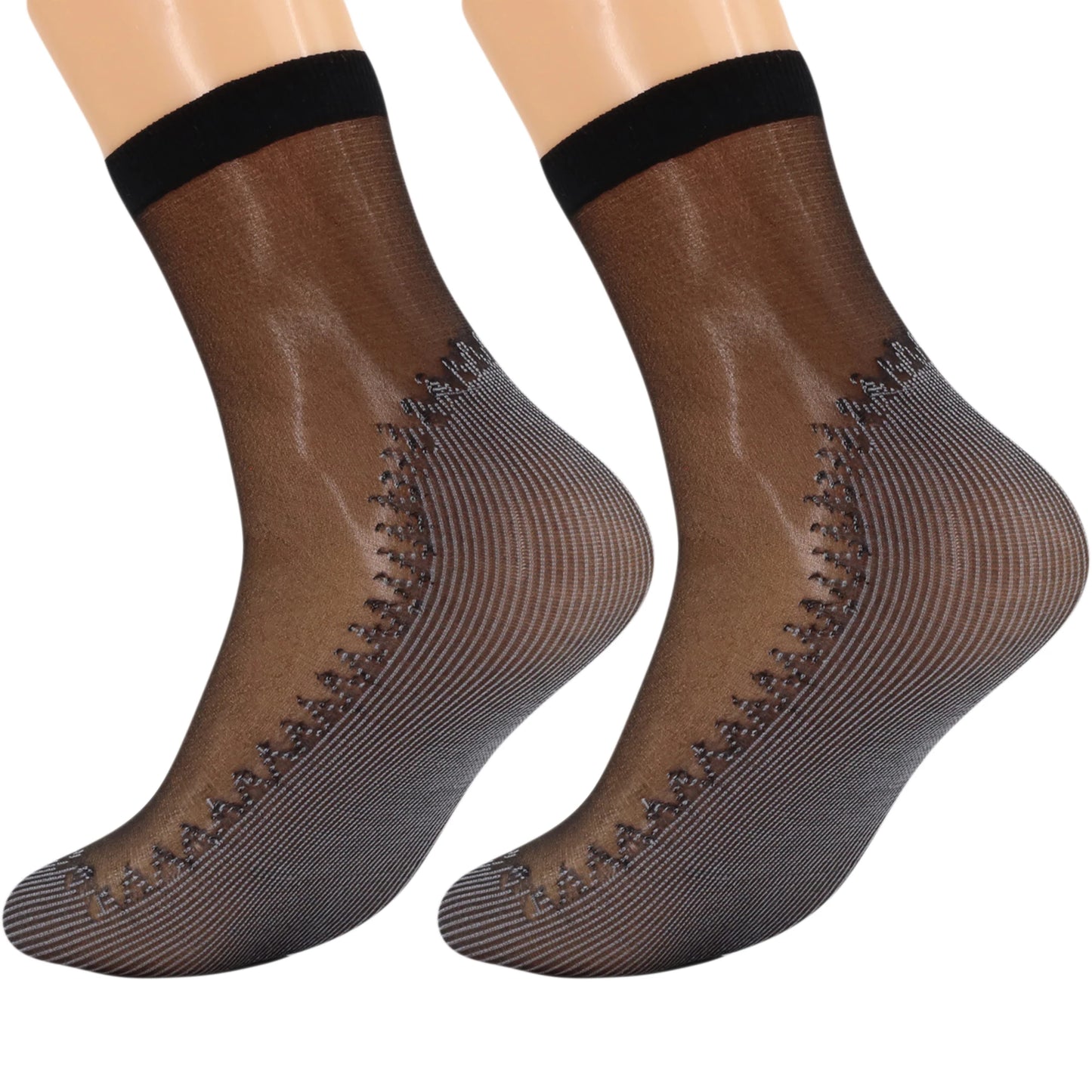 Anti-Slip Sheer Ankle Socks for Women with Cotton Sole 20 Pairs