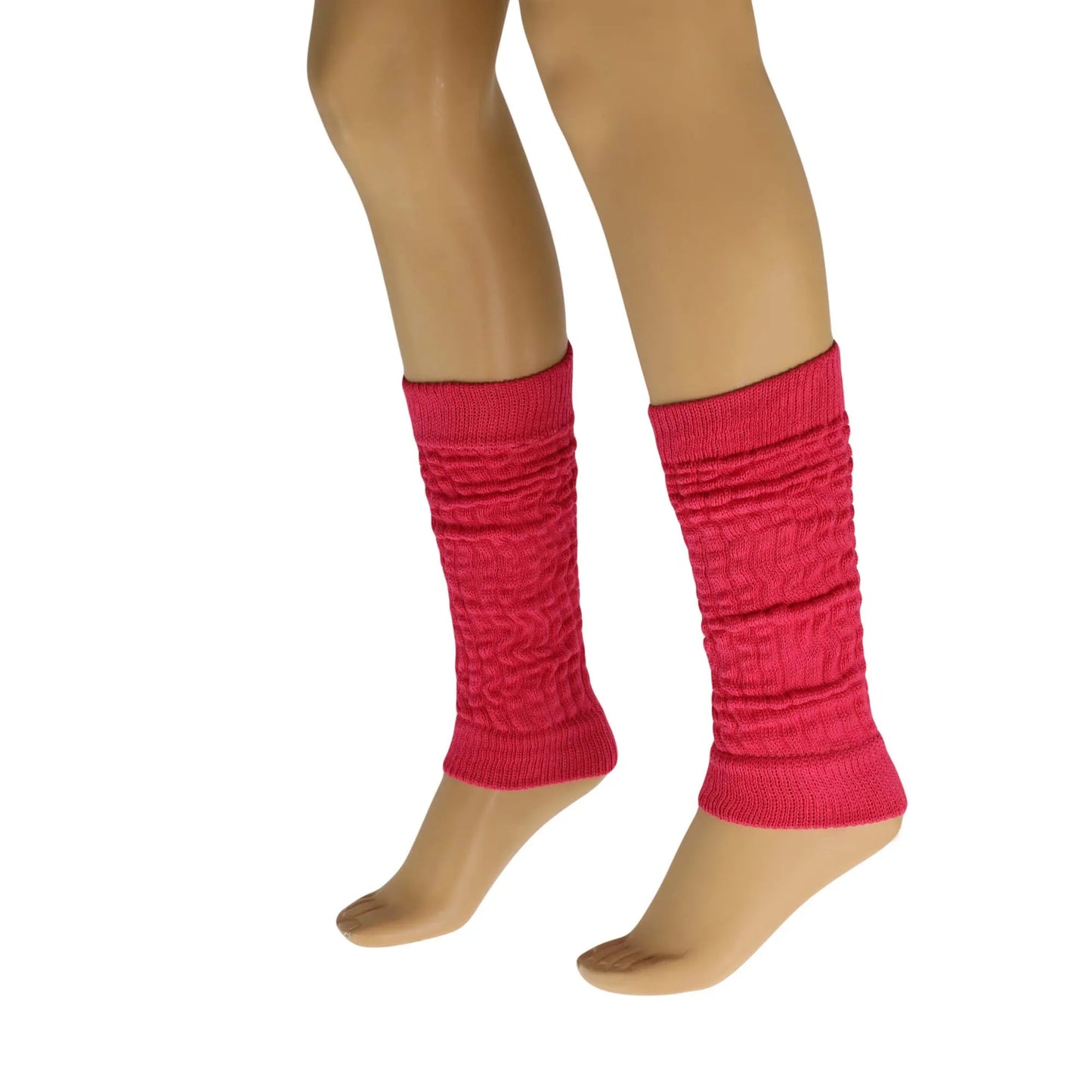 Women's Cotton Knitted Leg Warmers, Retro Style, 1 Pair, 20 Inches, Multiple Colors