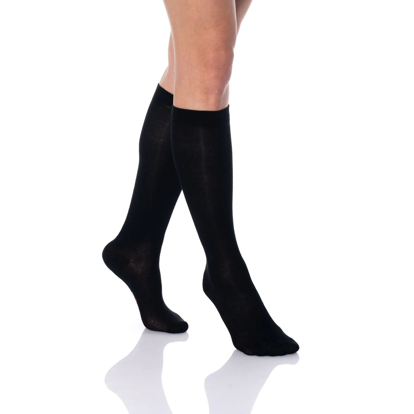 Women's Knee High Socks 3 Pairs Combed Cotton Over The Calf Long Socks