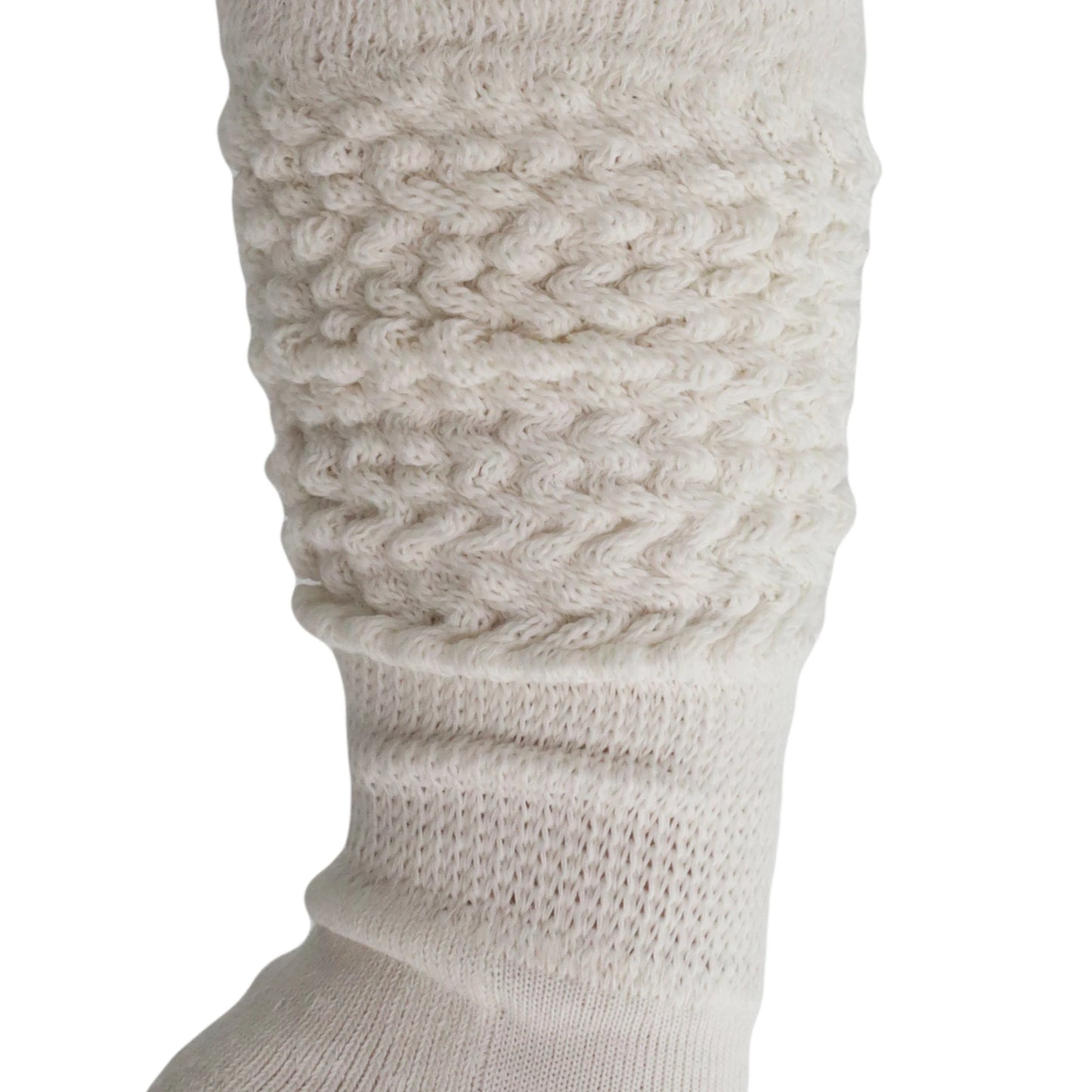 Women's Slouch Socks - 3 Pairs, Knee High, Soft Cotton, Shoe Size 5-10