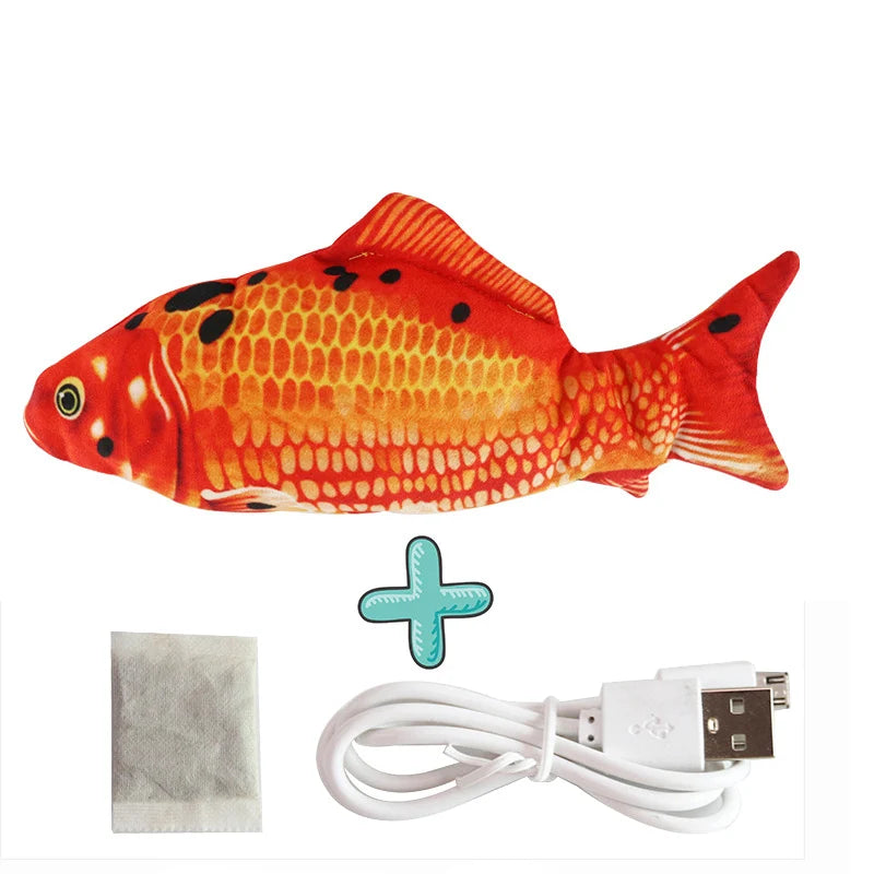 USB Rechargeable Cat Toy – Interactive Electric Floppy Fish with Catnip