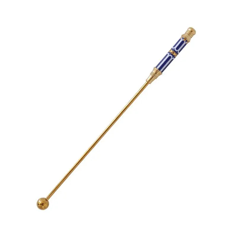 Gold-Plated Stainless Steel Stirring Rod with Ceramic Handle - Coffee & Cocktail