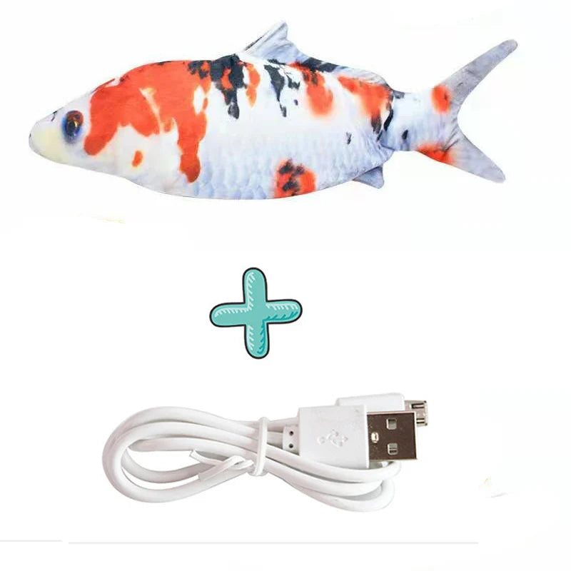 USB Rechargeable Cat Toy – Interactive Electric Floppy Fish with Catnip