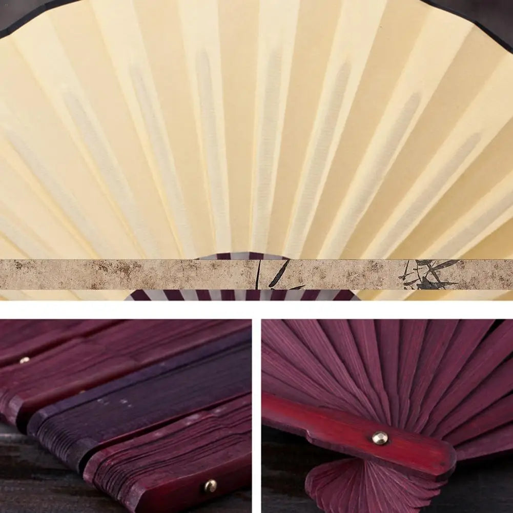 10/13 Inch DIY Silk Cloth Folding Fan – Bamboo Hand Fan for Calligraphy & Painting