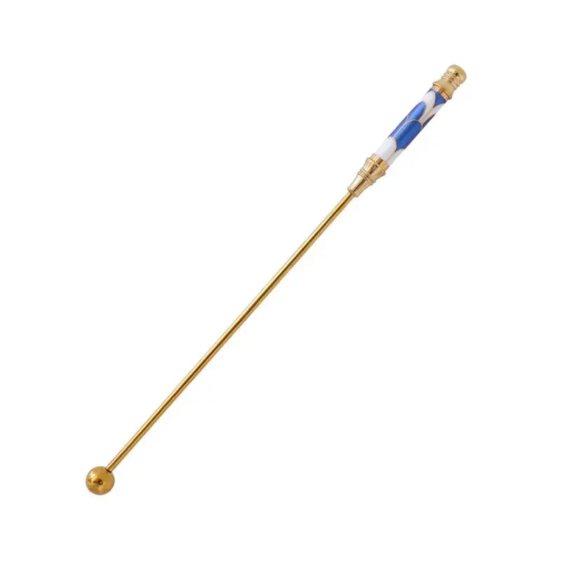 Gold-Plated Stainless Steel Stirring Rod with Ceramic Handle - Coffee & Cocktail