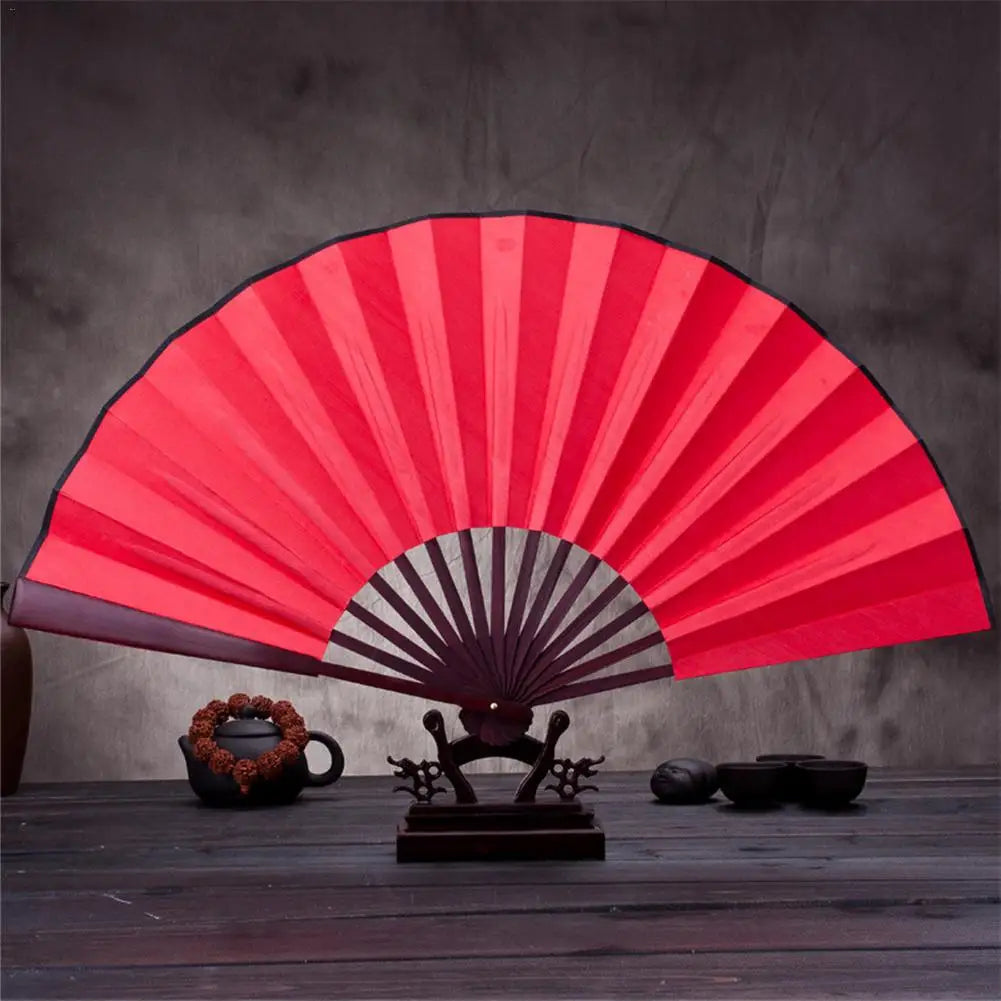 10/13 Inch DIY Silk Cloth Folding Fan – Bamboo Hand Fan for Calligraphy & Painting