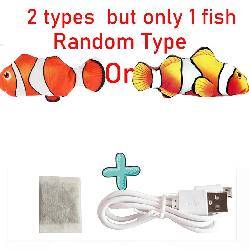 USB Rechargeable Cat Toy – Interactive Electric Floppy Fish with Catnip