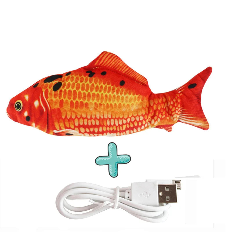 USB Rechargeable Cat Toy – Interactive Electric Floppy Fish with Catnip