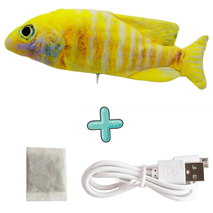 USB Rechargeable Cat Toy – Interactive Electric Floppy Fish with Catnip