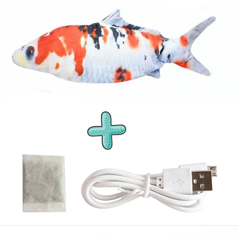 USB Rechargeable Cat Toy – Interactive Electric Floppy Fish with Catnip