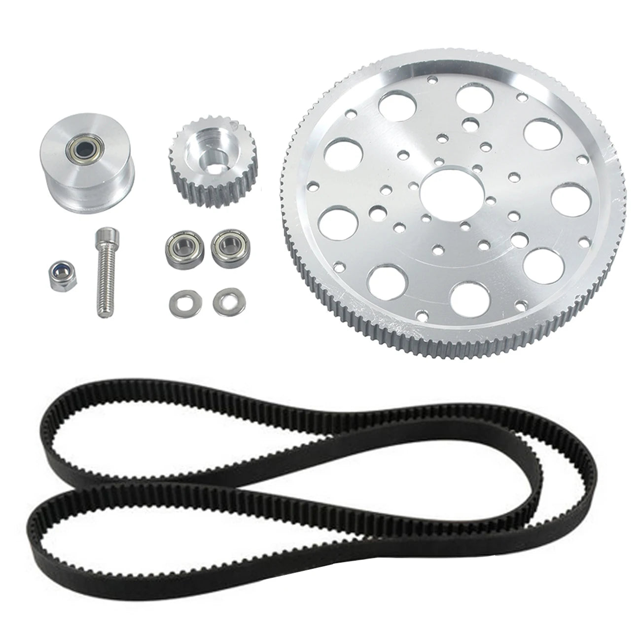 Belt Drive Kit for 66cc 80cc 2-Stroke Motorized Bicycle with 50T Rear Sprocket