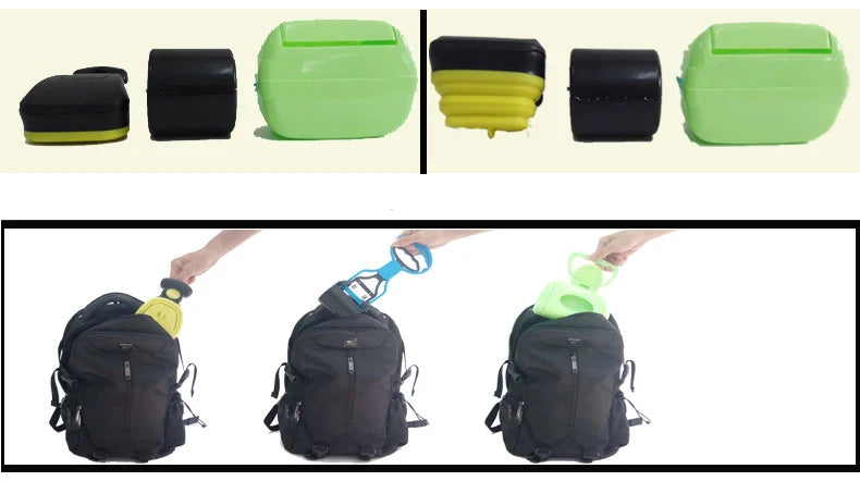 Travel Foldable Dog Poop Bag Dispenser & Pooper Scooper with Waste Bags