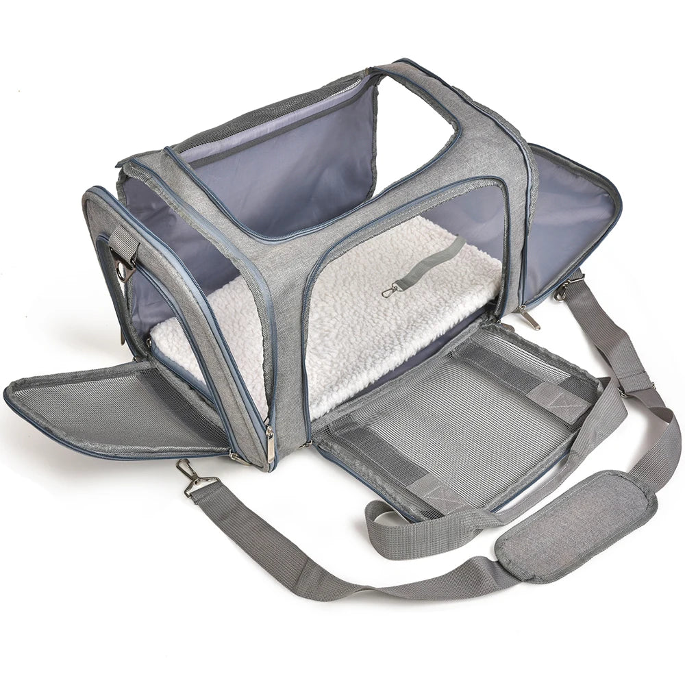 Airline Approved Soft-Sided Pet Carrier for Small Dogs & Cats – Travel Bag