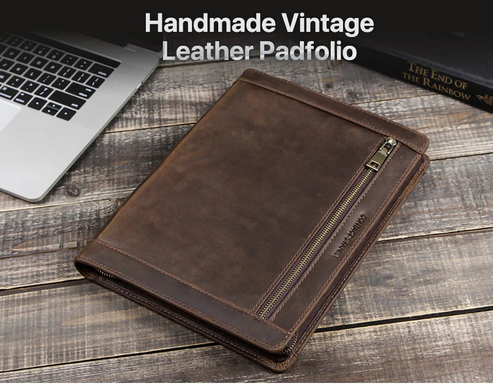 Genuine Leather Portfolio Case for iPad Pro 11, iPad Air 10.9, iPad 7th-10th Gen