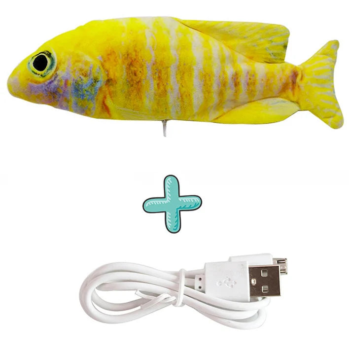 USB Rechargeable Cat Toy – Interactive Electric Floppy Fish with Catnip