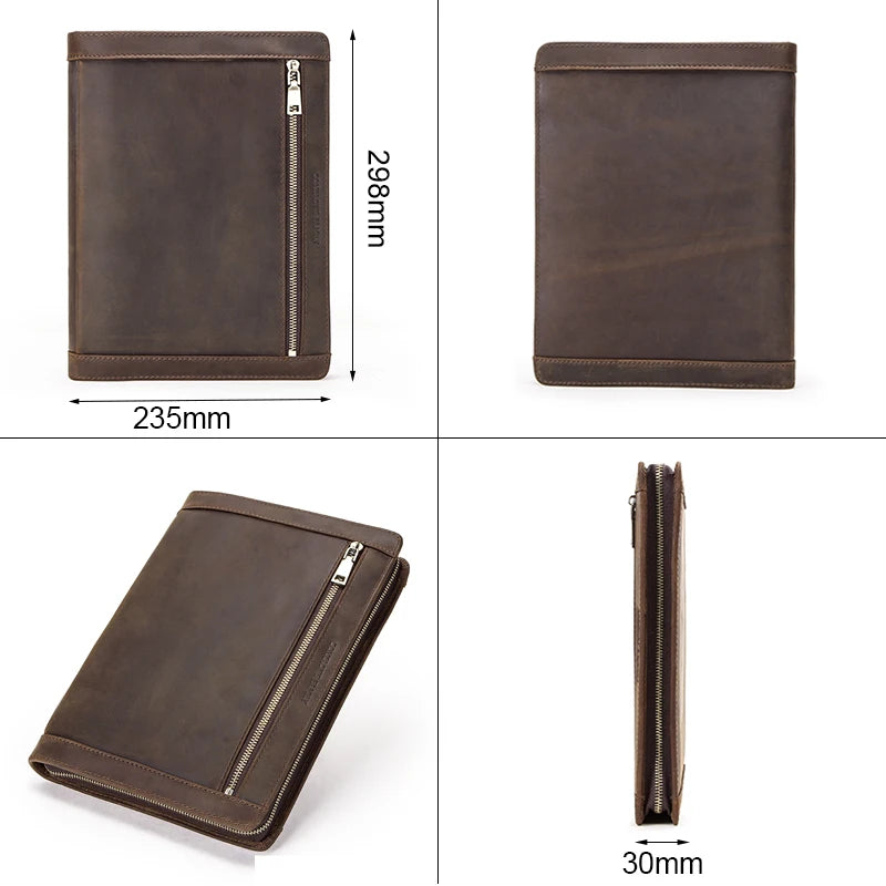 Genuine Leather Portfolio Case for iPad Pro 11, iPad Air 10.9, iPad 7th-10th Gen