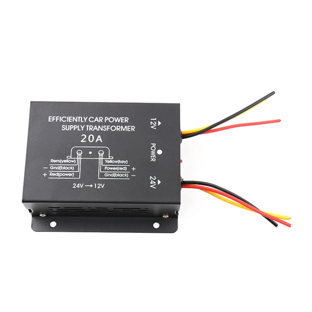 24V to 12V Car Voltage Converter with Overload Protection for Audio Systems