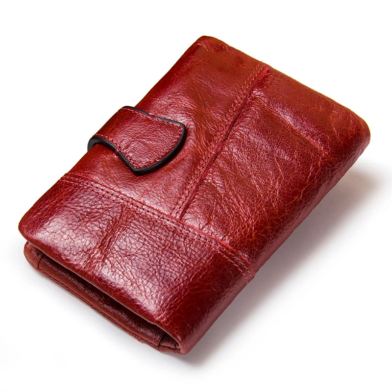 Women's Genuine Leather Wallet - Small Card Holder, Coin Purse, Money Bag